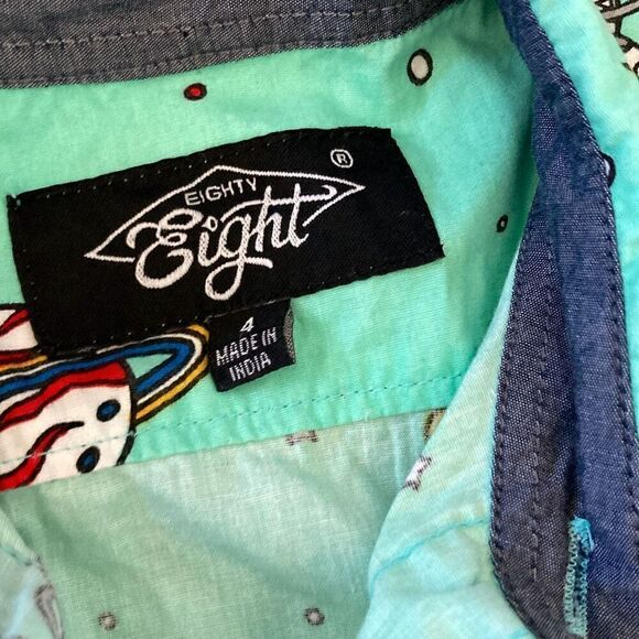 Boys Space Button Up Shirt size 4 - Picture 2 of 4